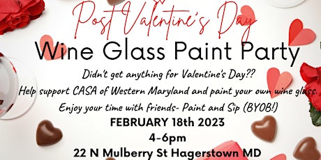 Sweet as Candy Post Valentine's Day Wine Glass Paint Party
