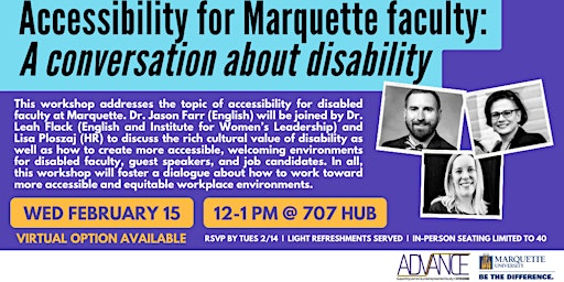 Accessibility for Marquette Faculty: A Conversation About Disability