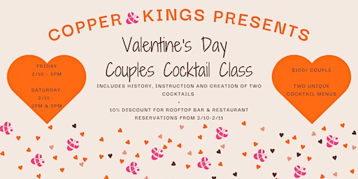 Valentine's Day Couples Cocktail Class