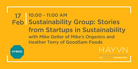 Sustainability Group: Stories from Startups in Sustainability
