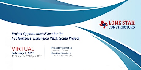 I-35 Northeast Expansion (NEX) South Project Opportunities (VIRTUAL)