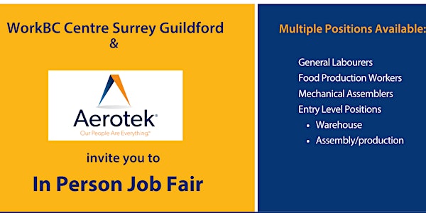 WorkBC Centre Surrey Guildford In-Person Hiring Fair