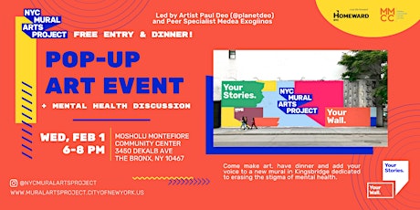 NEW POP-UP ART EVENT + Mental Health Discussion | FREE ENTRY + DINNER!