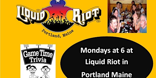 Game Time Trivia Mondays at Liquid Riot Brewing in Portland
