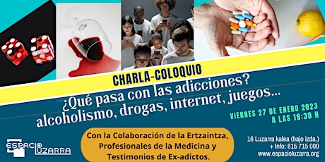 CHARLA-COLOQUIO “¿Qué pasa con las adicciones?