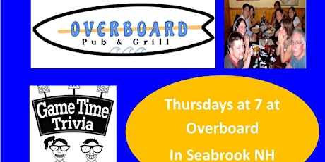 Game Time Trivia Thursdays at Overboard Pub in Seabrook