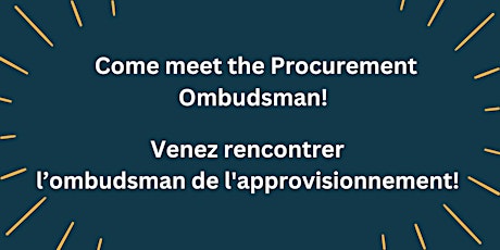 Virtual Town Hall Meeting with the Procurement Ombudsman