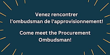 Séance de discussion virtuelle avec l'ombudsman de l'approvisionnement