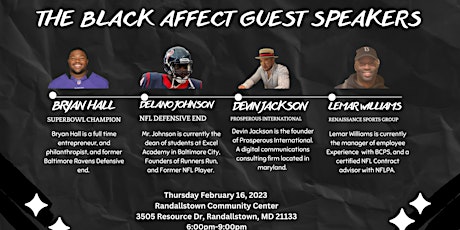 The Black Affect Speaker Symposium  Black History Month 2023 Celebration