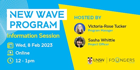 UNSW Founders New Wave Program Info Session -  Cohort 11