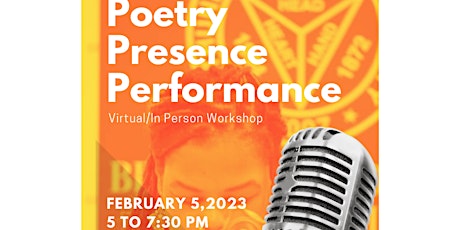 Poetry, Presence & Performance Workshop