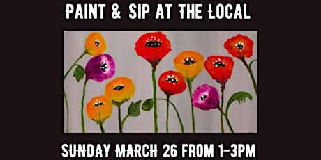 Paint and Sip at The Local in Summersville - Bright Poppies