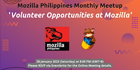Image principale de MozillaPH Monthly Online Meetup [JAN 2023]