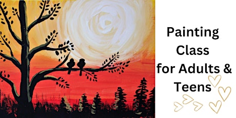 Two Birds Acrylic Landscape Painting Class for Adults & Teens