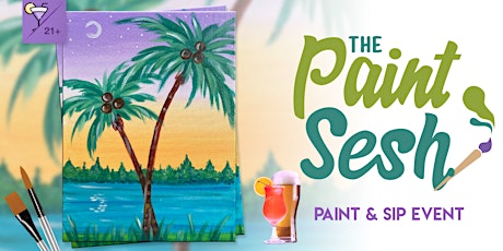 Paint and Sip in Riverside, CA - "Creekside Palms" at The Hideaway Cafe
