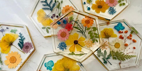 Flower + Resin Coaster Workshop
