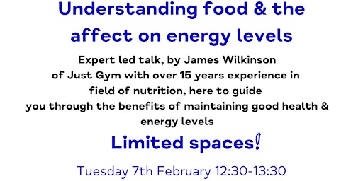 Understanding food & the affects on energy levels