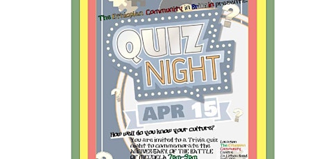 ECB presents Quiz Night for Anniversary for the Battle of Meqdela primary image