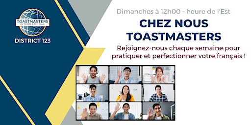 Image principale de Chez Nous Toastmasters - en français !