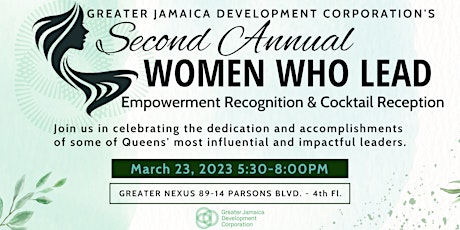 Primaire afbeelding van GJDC's Annual "Women Who Lead" Empowerment Recognition & Cocktail Reception