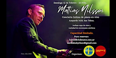 Concierto intimo de piano con Mattias Nilsson