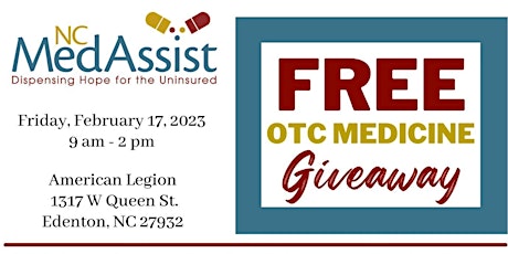 Chowan County Over-the-Counter Medicine Giveaway 2.17.2023