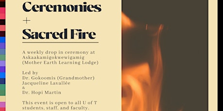 Drop-In Ceremony and Sacred Fire - In-Person