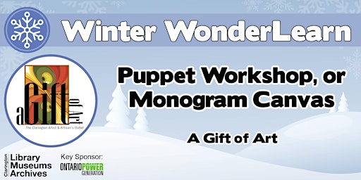 Winter WonderLearn: Puppet Workshop & Monogram Canvas