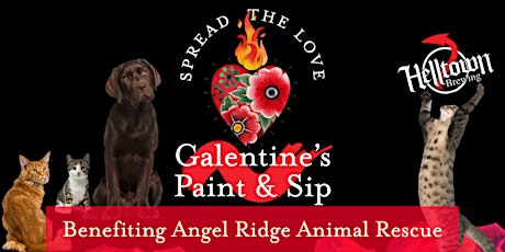 Galentine's Day Paint and Sip for Angel Ridge Animal Rescue