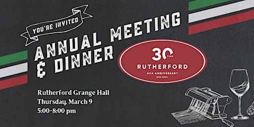 Rutherford Dust Society Annual Meeting & Dinner