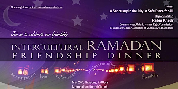 Intercultural Ramadan Friendship Dinner 2018 at Metropolitan United Church