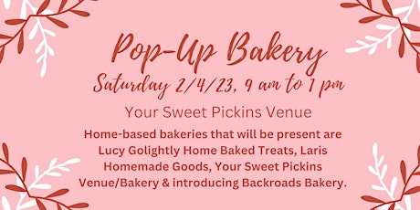 Pop-Up Bakery With Home Based Bakers