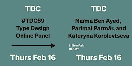 Imagem principal do evento #TDC69  Type Design Judges Online Panel