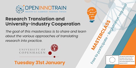 Masterclass: Research Translation and University-Industry Cooperation