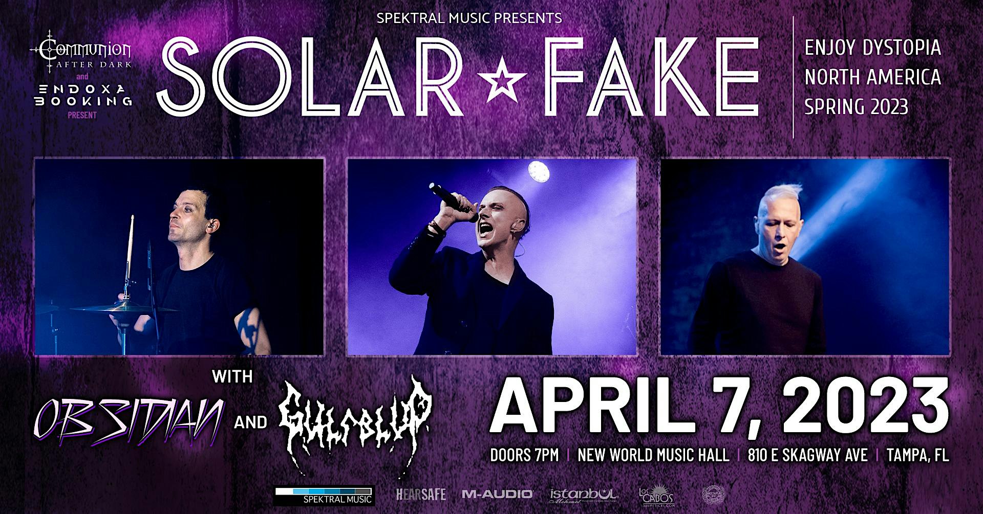 Solar Fake, Obsidian, and Gulf Blvd in Tampa at New World Music Hall