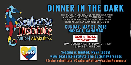 Seahorse Institute's Dinner In the Dark Experience for Autism Awareness Month primary image