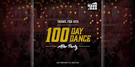 100 DAY DANCE AFTERPARTY  @ NASH BAR (ONLINE TICKETS ONLY)