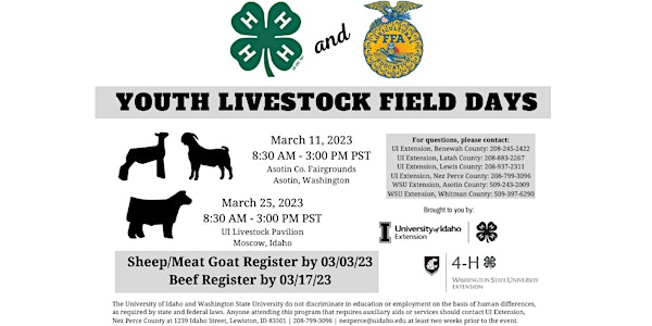 2023 Youth Sheep & Meat Goat Field Day