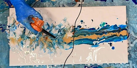 Live demonstration of fluid art techniques (Burnaby, BC, Canada)