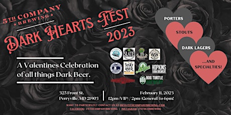 DARK HEARTS BEER AND VALENTINES FESTIVAL '23 @ 5th Company Brewing