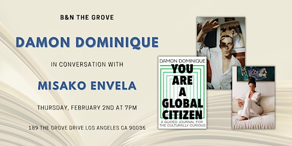 Damon Dominique discusses & signs YOU ARE A GLOBAL CITIZEN at B&N The Grove