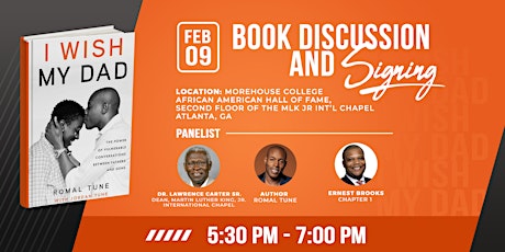 I Wish My Dad - Book Discussion and Signing @ Morehouse College primary image