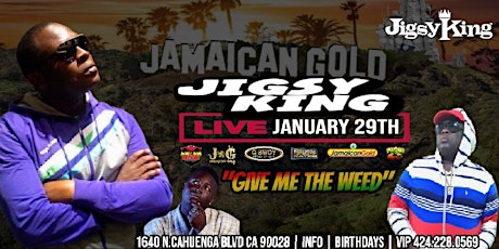 Dancehall Icon "JiGSY KiNG" =  "Give Me The Weed" LiVE At JAMAICAN GOLD