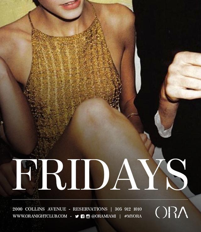 ORA Fridays at Ora Free Guestlist - 5/11/2018