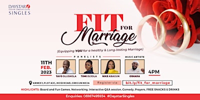 FIT FOR MARRIAGE ( Equipping YOU for a healthy & Long-Lasting Marriage )