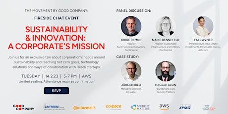 Sustainability & Innovation:  A Corporate's Mission Fireside Chat Event