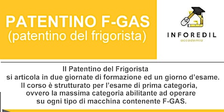 Immagine principale di F-GAS: patentino del frigorista 