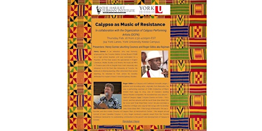 HTI's Black History Month 2023: Calypso as Music of Resistance