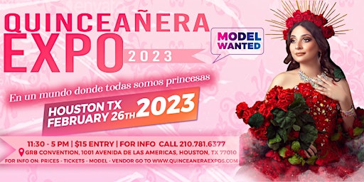 Quinceanera Expo Houston 02-26-2023 12-5pm at George R. Brown primary image