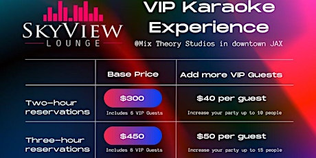 VIP Karaoke Experience in the Skyview Lounge